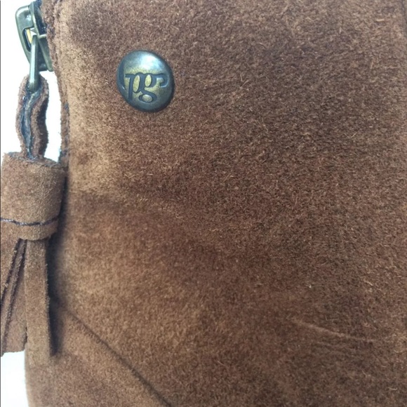 COPY - Paul Green women Brown Suede Ankle Boot Block heel 10 - Picture 7 of 12